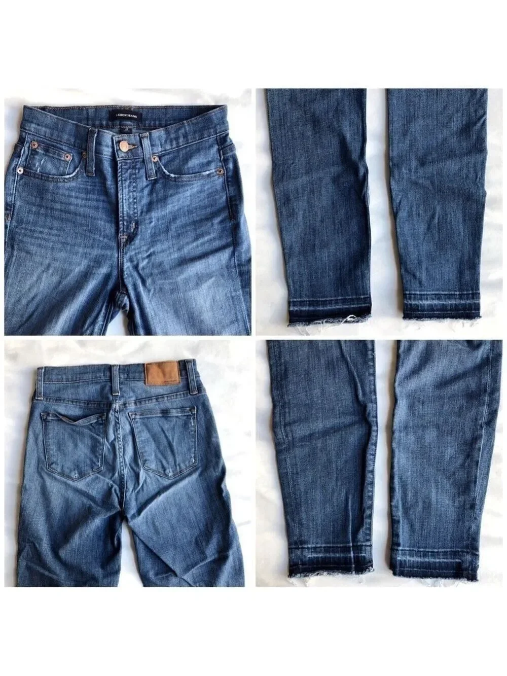 J. Crew High Rise Toothpick Distressed Jeans